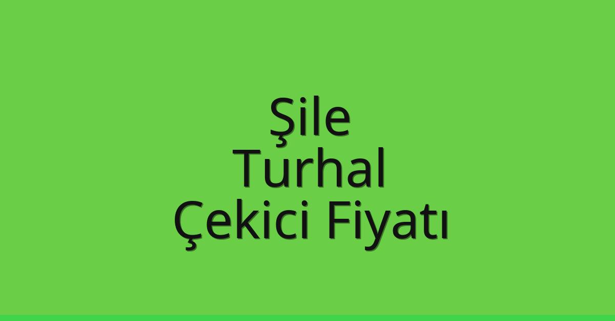 Şile Çekici Fiyatı – Turhal Oto Kurtarıcı Ücreti
