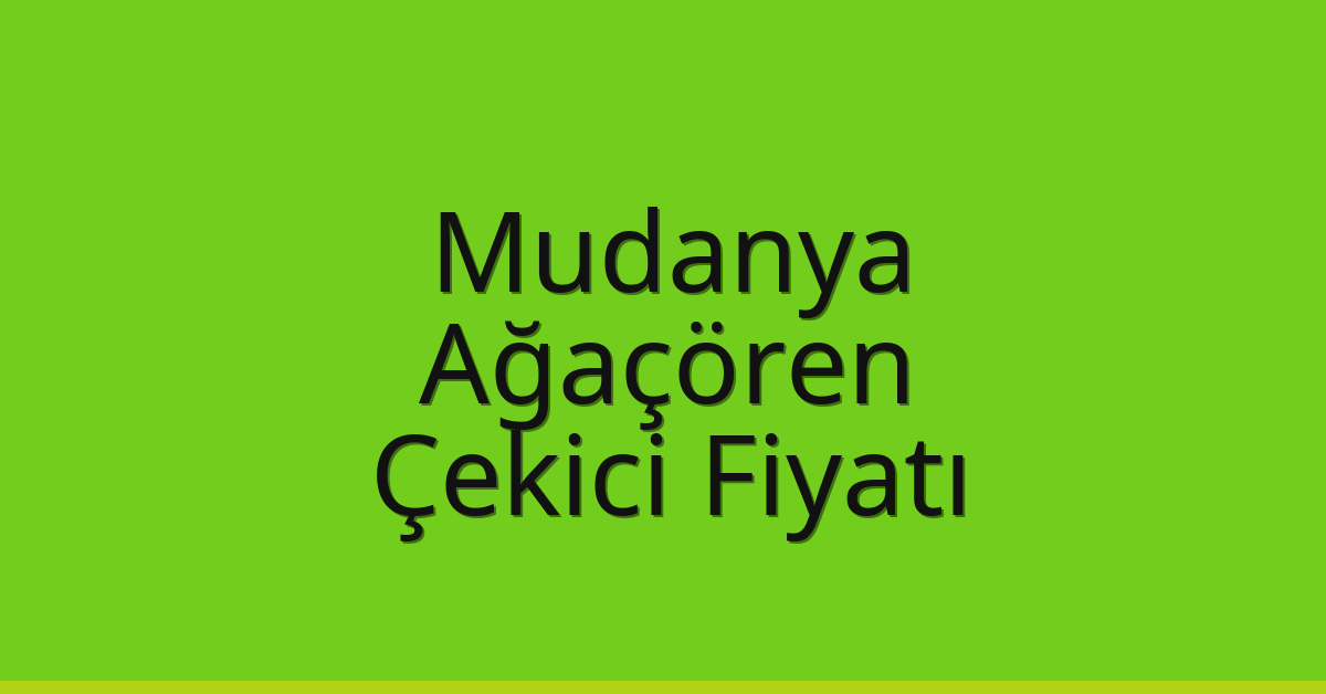 Mudanya Çekici Fiyatı – Ağaçören Oto Kurtarıcı Ücreti