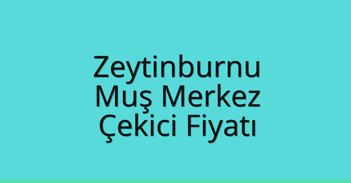 Zeytinburnu Çekici Fiyatı – Muş Merkez Oto Kurtarıcı Ücreti