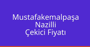 Mustafakemalpaşa Çekici Fiyatı – Nazilli Oto Kurtarıcı Ücreti