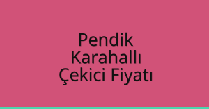 Pendik Çekici Fiyatı – Karahallı Oto Kurtarıcı Ücreti
