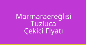 Marmaraereğlisi Çekici Fiyatı – Tuzluca Oto Kurtarıcı Ücreti