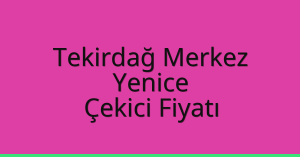 Tekirdağ Merkez Çekici Fiyatı – Yenice Oto Kurtarıcı Ücreti